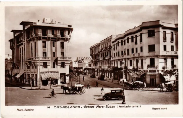 CPA AK MAROC CASABLANCA - Avenue Mers-Sultan (190026)