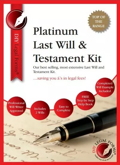'TOP OF THE RANGE' LAST WILL AND TESTAMENT KIT, for TWO PEOPLE - NEW Edition