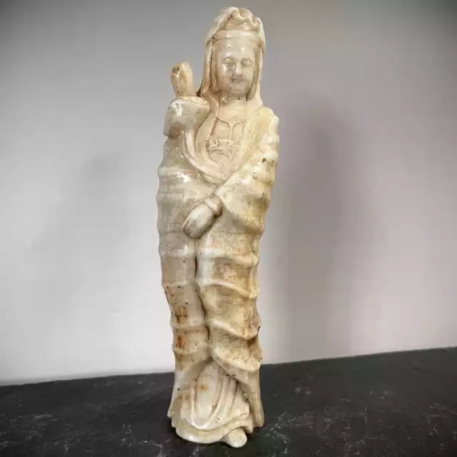 Guanyin Buddha Figur (20cm) Hetian Jade China Kwanyin Skulptur AsienLifeStyle