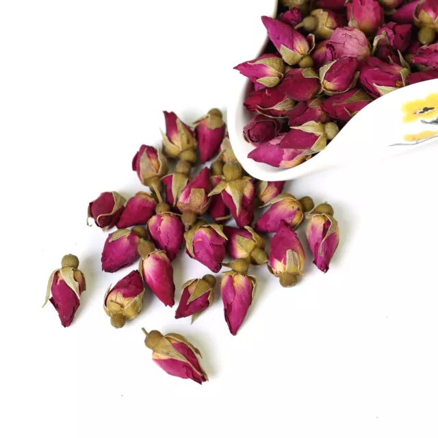 GOARTEA 100g Natural Red Rose Bud Dried Edible Petal Flower Chinese Herbal Tea 3