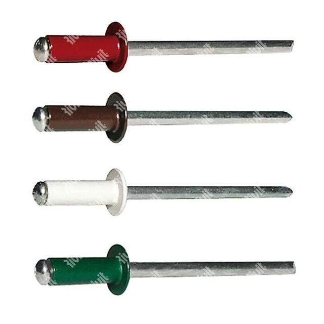 Rivetti tubolari 4-6mm argentati x 20 compatibili con Pinza Creative