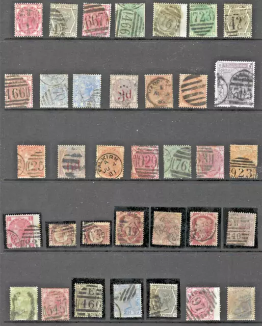 GB Queen Victoria surface-printed collection of 35 stamps