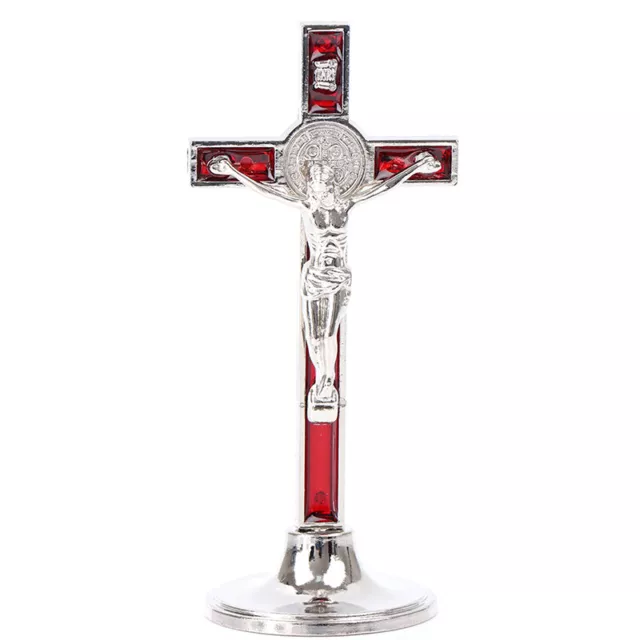 Cross Crucifix Stand Christ Catholic Jesus Statue Figurine Prayer Church Decor'
