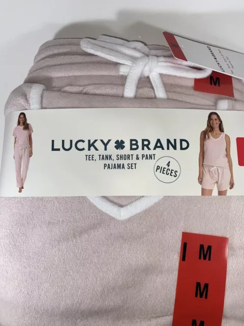 Lucky Brand Ladies' 4 Piece PJ Set, Tank, Shorts, Tee & Pants, G43