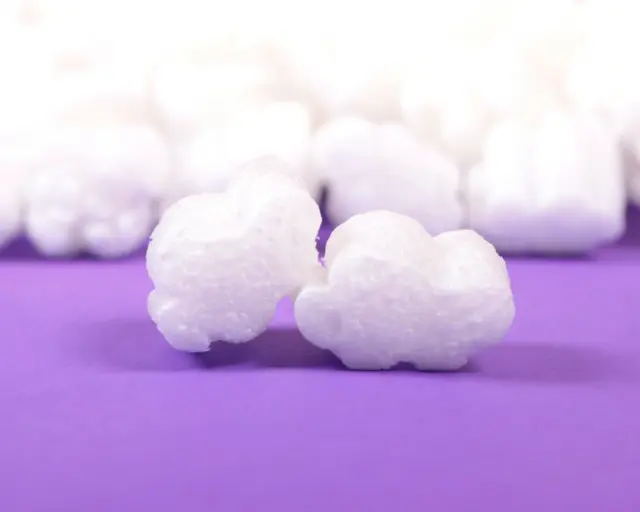 Funpak Packing Peanuts Puffy White Clouds 1.5 Cu Ft Compostable Biodegradable