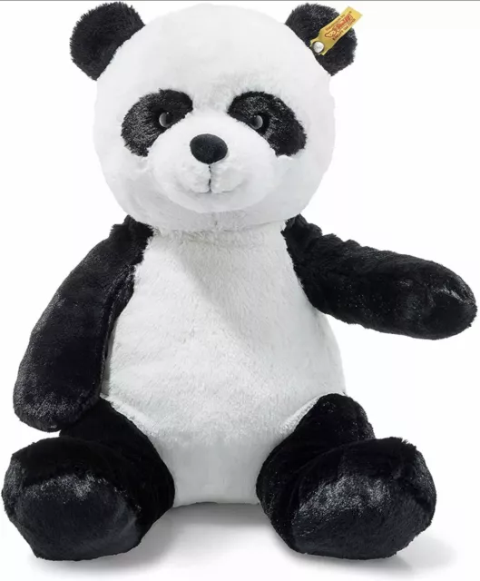 Steiff MING PANDA 15”  Cuddly Soft Stuffed Plush Toy Collectible Bean Bag