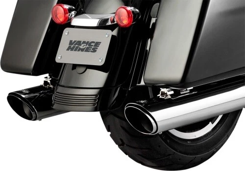 Vance &amp; Hines 16672 Twin Slash Round Slip-Ons - Chrome VH-0240 1801-1070