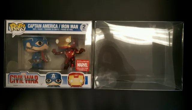 3 Funko Pop! Paquete de 2 cajas protectoras de vinilo sin ácido cristal estuche transparente 0,40 mm