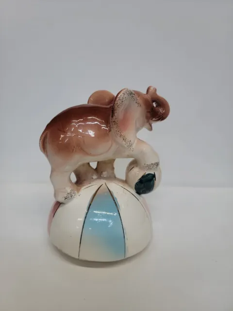 Circus Elephant Bank Made in Japan Vintage, Rocking motion. Missing stopper