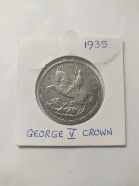1935 King George V Rocking Horse Silver Jubilee Crown.500 silver