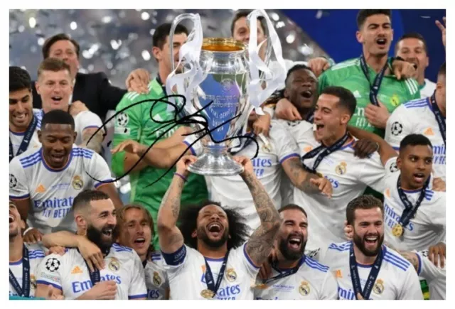 MARCELO * REAL MADRID 2022 CHAMPIONS LEAGUE - 6x4'' Signed Autograph PHOTO Print