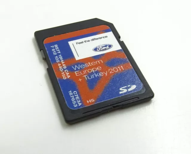 Genuine Ford Focus Galaxy Kuga Mondeo Transit Sat Nav Sd Card 2011 Eu+Tur Maps