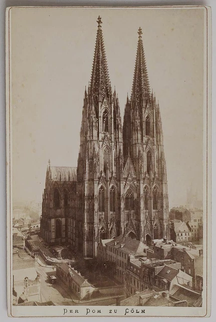 Original 1880er Albumin Kab.Karte Köln Dom, von Anselm Schmitz