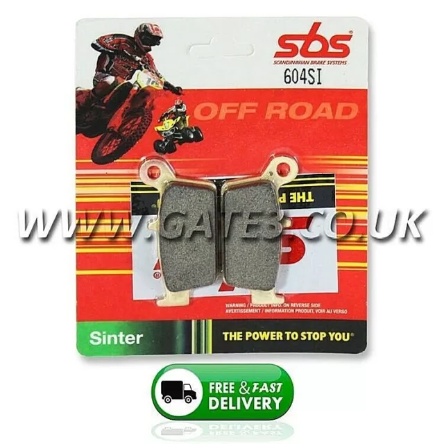 Kawasaki KX125 KX 125 1995-2008 SBS 604SI Sintered Competition Rear Brake Pads