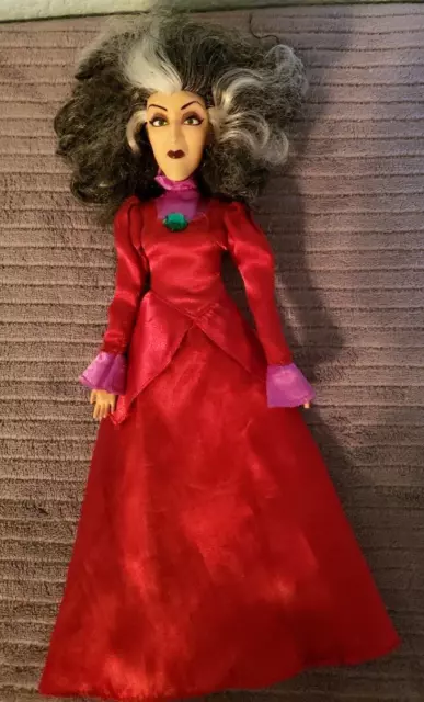 Vintage Disney Store Cinderella Evil Step Mother Lady Tremaine 12" Doll RARE!