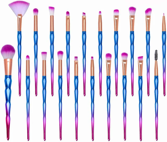 Pennelli Da Trucco, 20 Pezzi Set Di Pennelli Make up Fondotinta Cipria Liquido P