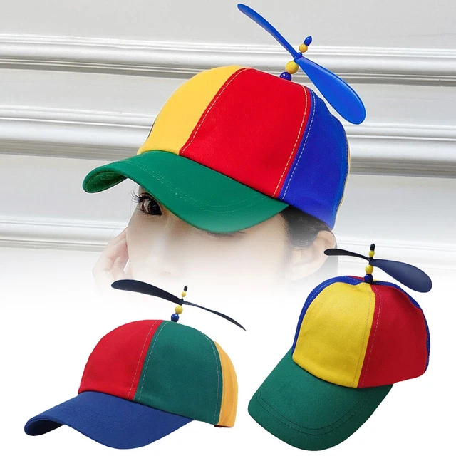 RAINBOW PROPELLER HAT Tweedle Dee Dum Pride Fancy Dress Nerd Helicopter