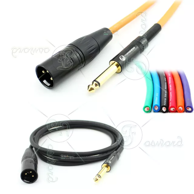 Aux 6.5Mm Mono Jack Pc/Laptop To Xlr Microphone Male Mixer/Speaker Cable Lead