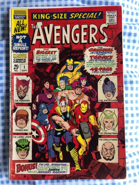 Avengers annual 1 (1967) Captain America, Thor, Iron Man app