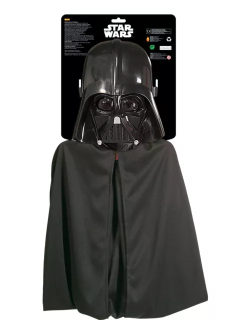 Star Wars Darth Vader Maske und Umhang Kostüm Kinder Jungen Rubies Karneval