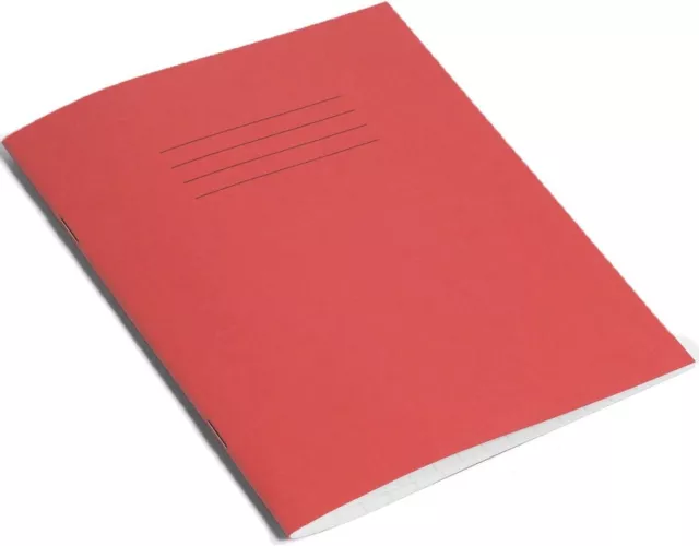 RHINO 48 Page 10mm Squares Exercise Book - Red, Pack of 10