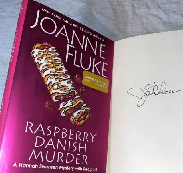 SIGNED Raspberry Danish Murder By Joanne Fluke Hardcover First Edition HC DJ