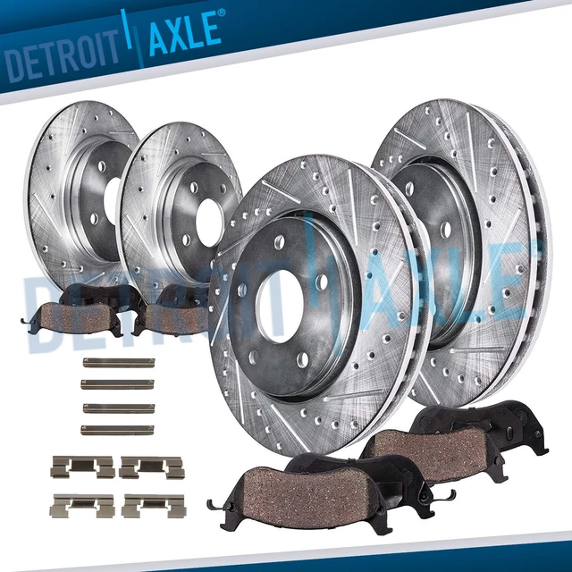 FRONT REAR DRILLED Rotors Brake Pads for 20052010 Jeep Grand Cherokee