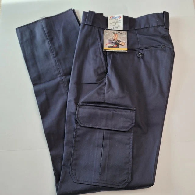 Elbeco E614R TekTwill Uniform Cargo Pant Dark Navy SIZE 28 X 37 Unhemmed NWT