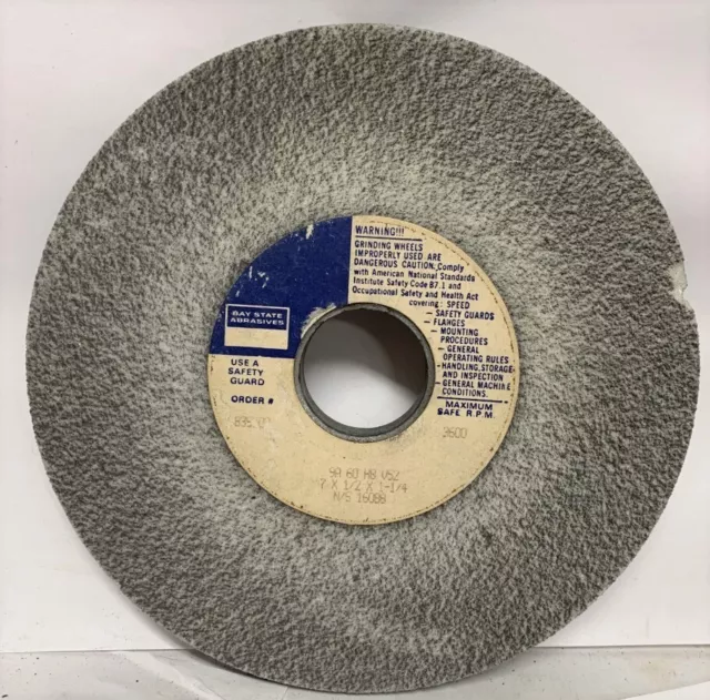 Bay State SA 60 HB V52 7" Grinding Wheel  #13101