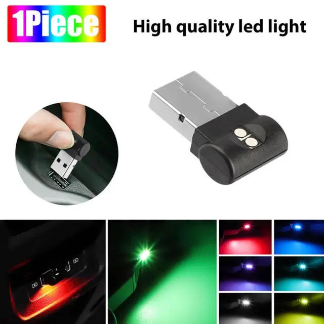 1×Car USB LED Mini Light Neon Atmosphere Ambient Bright Lamp Light  Accessory3