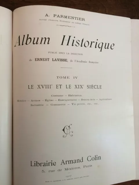 Album historique.Tome 4, le 18 et 19 ème siècle. A Parmentier. 3