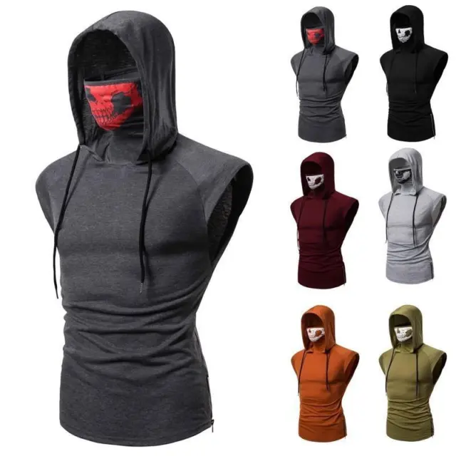 Masked hooded vest for mens