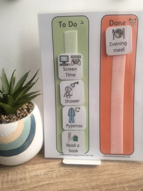 DAILY VISUAL ROUTINE Chart To do/Done visual board ASD/Autism/SEN ...