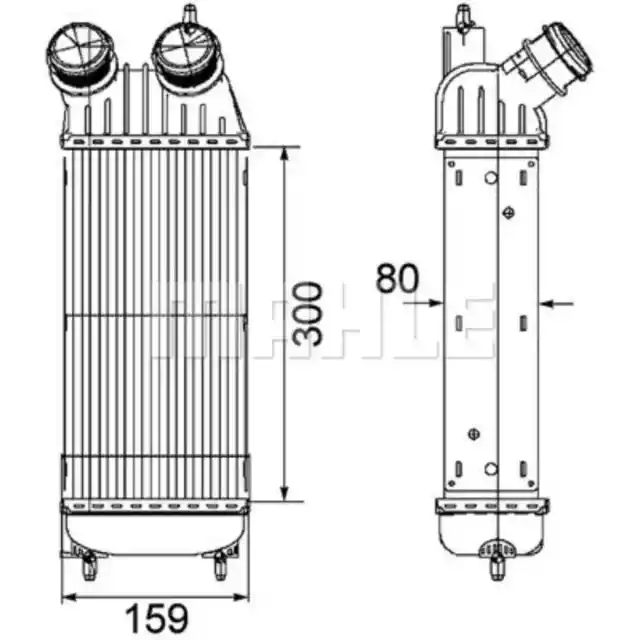 Ladeluftkühler MAHLE CI 171 000P für Citroën Peugeot Fiat Lancia Jumpy II Expert 2