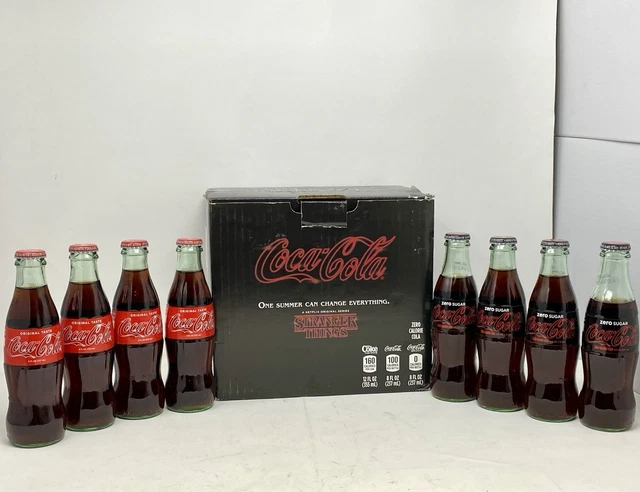 8 STRANGER THINGS Limited Edition Coca Cola BOTTLES New With Box 2019 ...