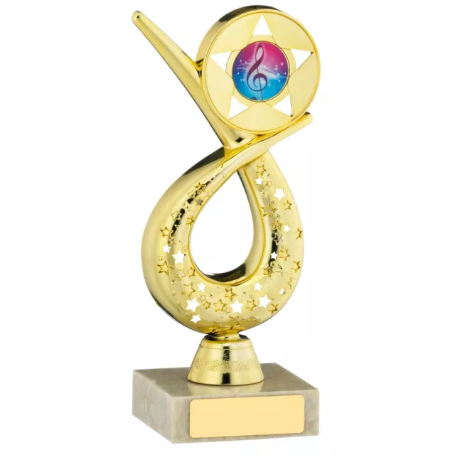 Multisport Gold Swirl Star Award Trophy Music Street Dance  FREE Engraving K018