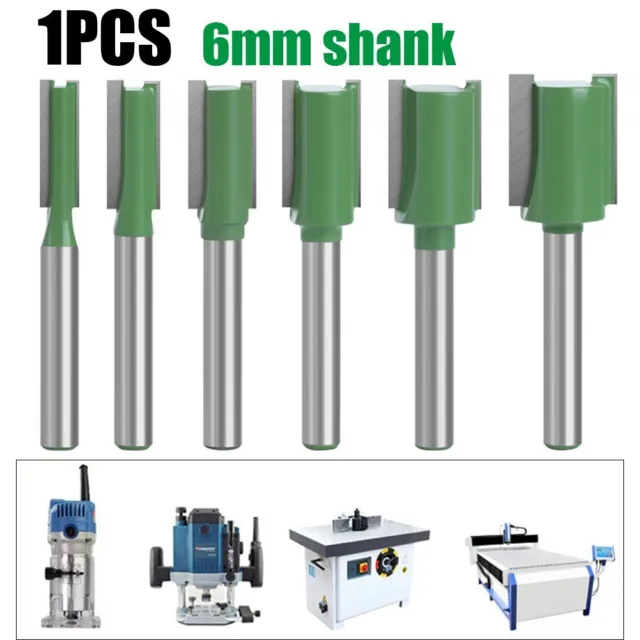 Premium 6mm Shank Single Double Flute Router Bit Versatile For Woodworking Tool