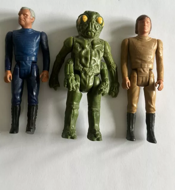 MATTEL Vintage Battlestar Galactica ADAMA Starbuck Ovion & Imperious Figures