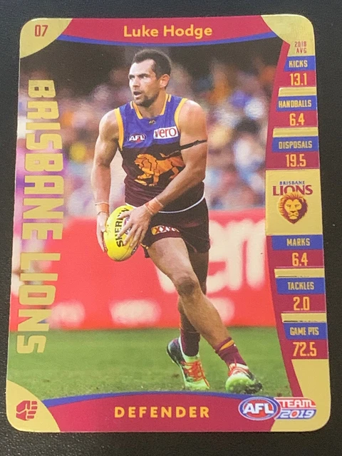 2019 Teamcoach Gold Cards-Choose From Dropdown List-Single Card.vgood.