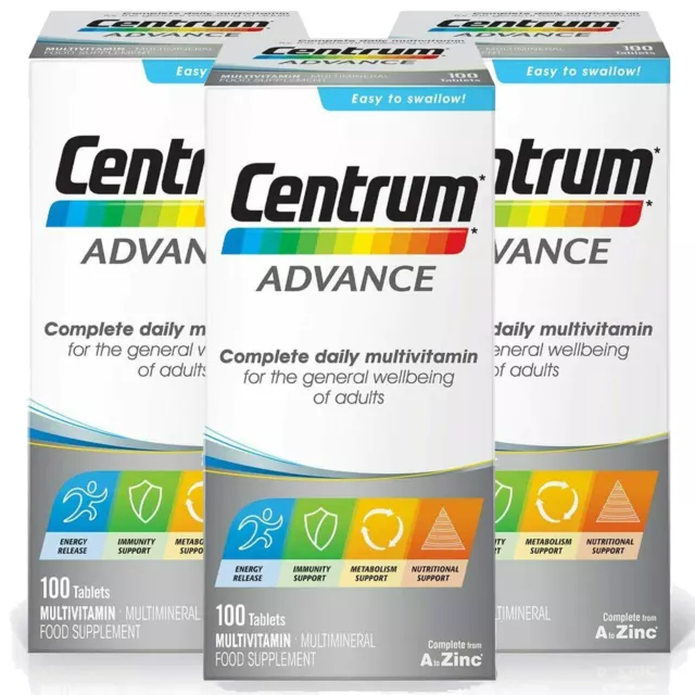 Centrum Advance Multivitamin & Mineral Tablets Essential Nutrients 300 Tabs