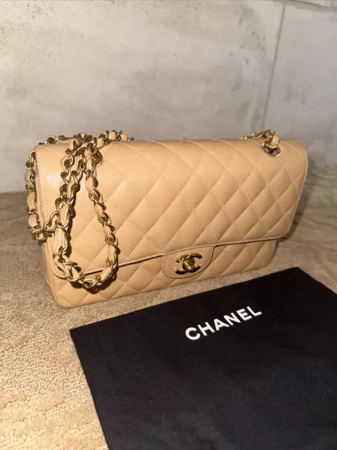 Chanel medium classic flap beige caviar – LuxuryPromise
