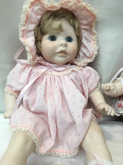 2 Vintage Marjorie Spangler Porcelain Dolls "15 Inch Limited (mm1442) 2