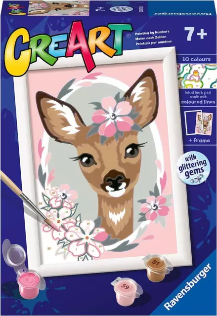 CREART SERIE E: Bambi, Kit per Dipingere Con I Numeri, Contiene