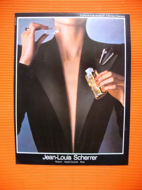 Publicite De Presse J.- L. Scherrer Parfum Haute Couture Eternel Feminin Ad 1985