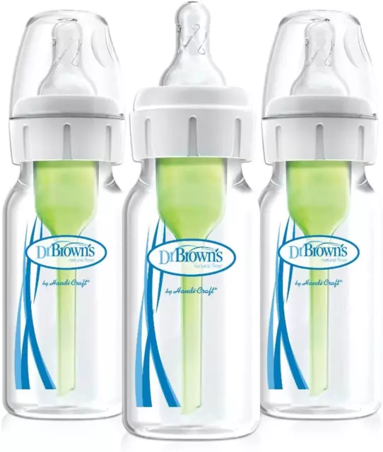 Dr. Brown'S Options plus with Level 1 Teat Feeding Bottle 3 Pack, 120 Ml