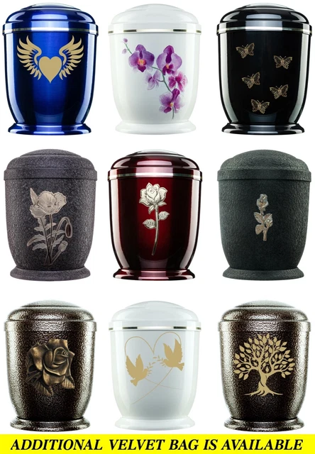 Urns for Ashes Adult Large Cremation Funeral Human Memorial Burial Remain Metal