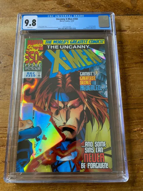 Uncanny X-Men #350 CGC 9.8 Gambit Prism Foil Cover Marvel Comics 12/1997