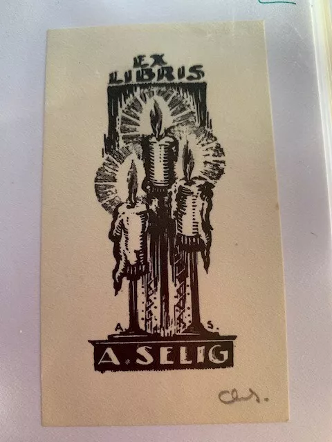 Alfred SELIG Ex-Libris for Himself, 83 x 35mm, 20th