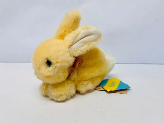 Vintage Eden Toys Yellow Bunny Rabbit Plush Stuffed Animal with Tag Cute! BIN 11