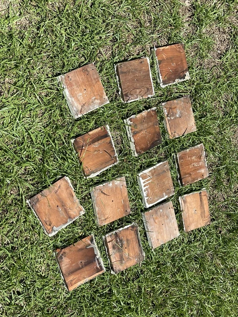 Antique 1880's ROSETTE TRIM Plinth Block VICTORIAN DOOR Molding Lot Of 14 6